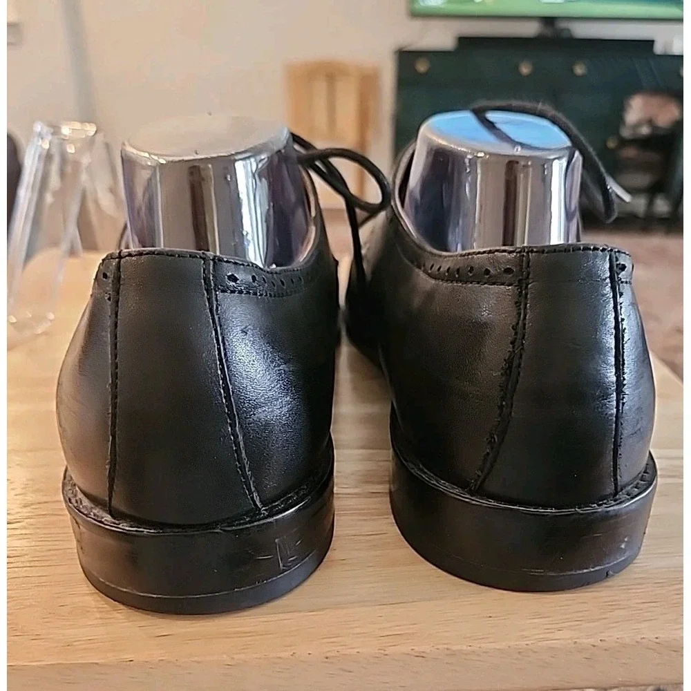 Aston Grey Miller Men Derby Brogue Dress Shoes Black Leather Size‎ 11